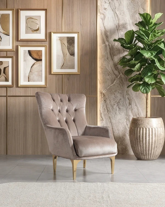 Florence Coffee Velvet Chair