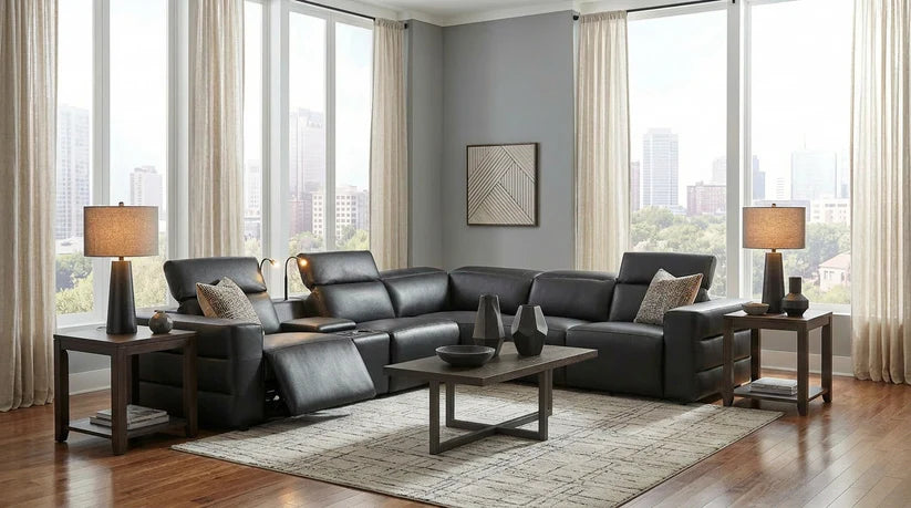 6pcs MI-2520 Holly (Black) Recliner