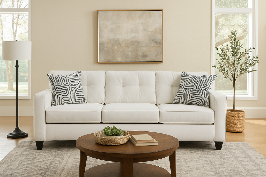710 Cream Sofa & Loveseat Set