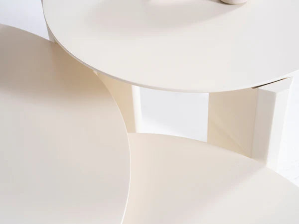 3pcs 720 Cream Coffee Table Set