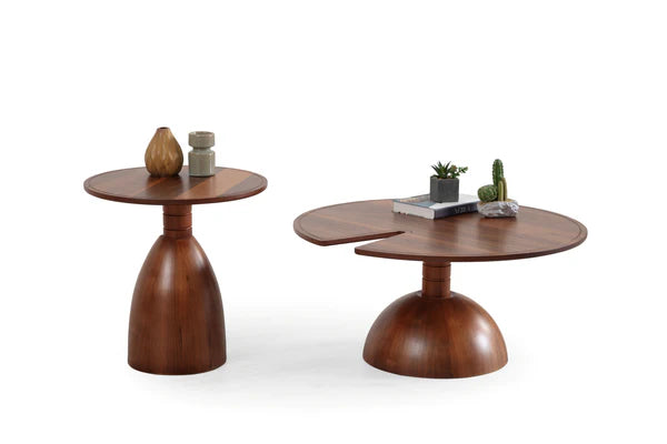 2pcs 873 Walnut Coffee Table Set