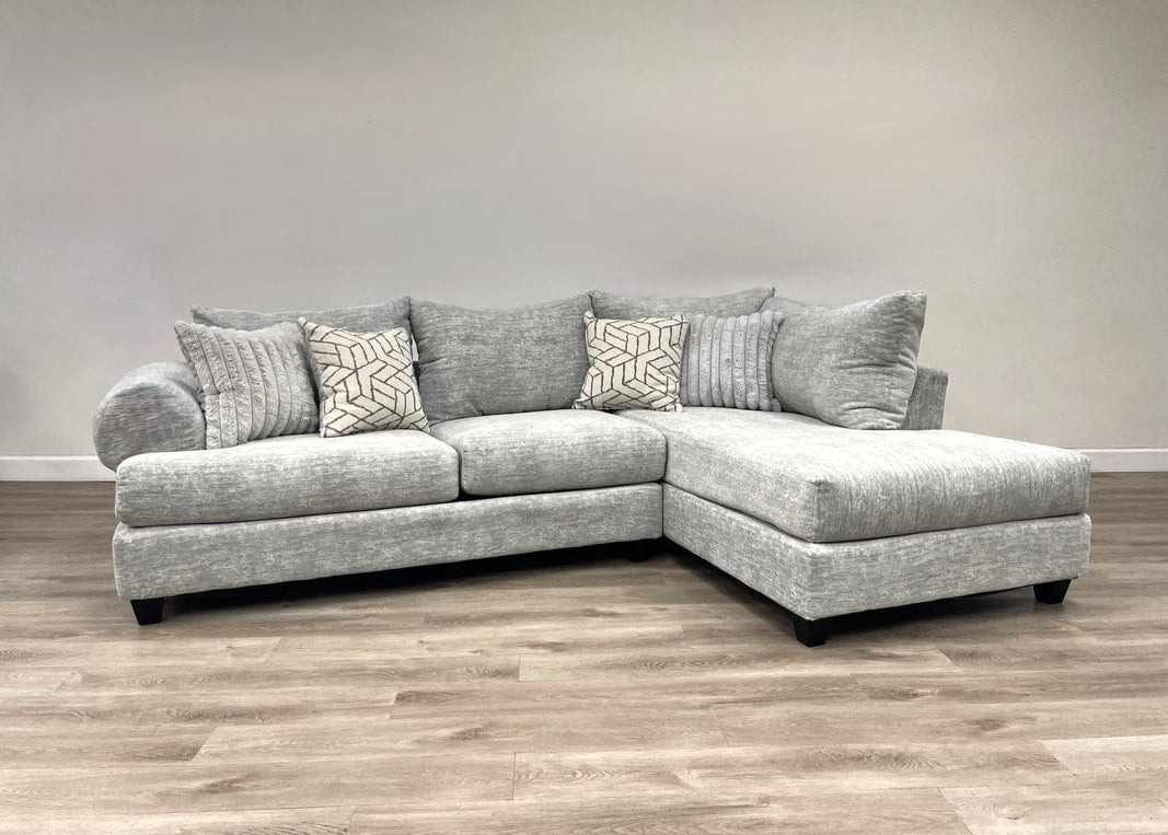 910 Grey Fabric Sectional