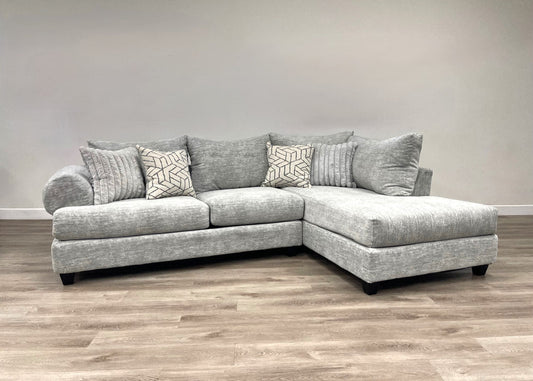 910 Grey Fabric Sectional