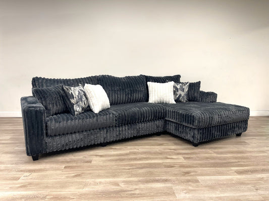 9500 Charcoal Chenille Sectional
