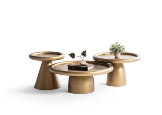 3pcs 950 Gold Coffee Table Set