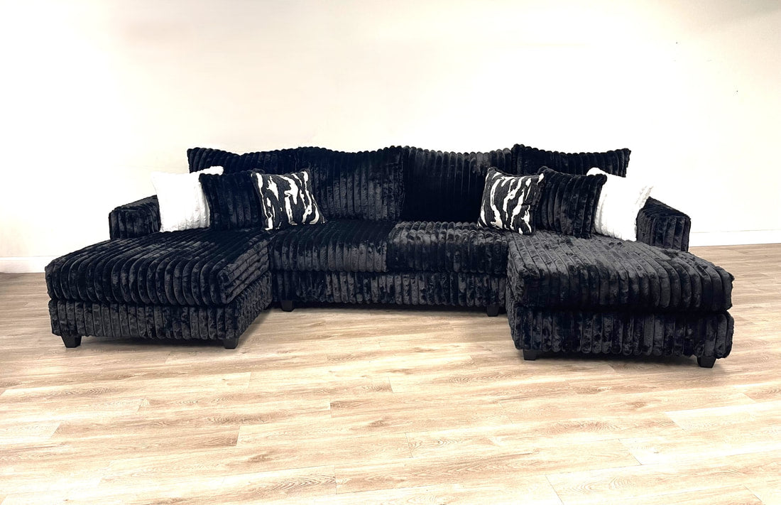 9700 Black Oversized Sectional