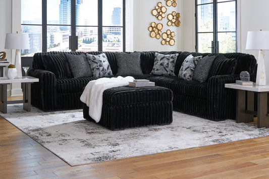 Ashley 981-03 Black 3PC L Shape Sectional