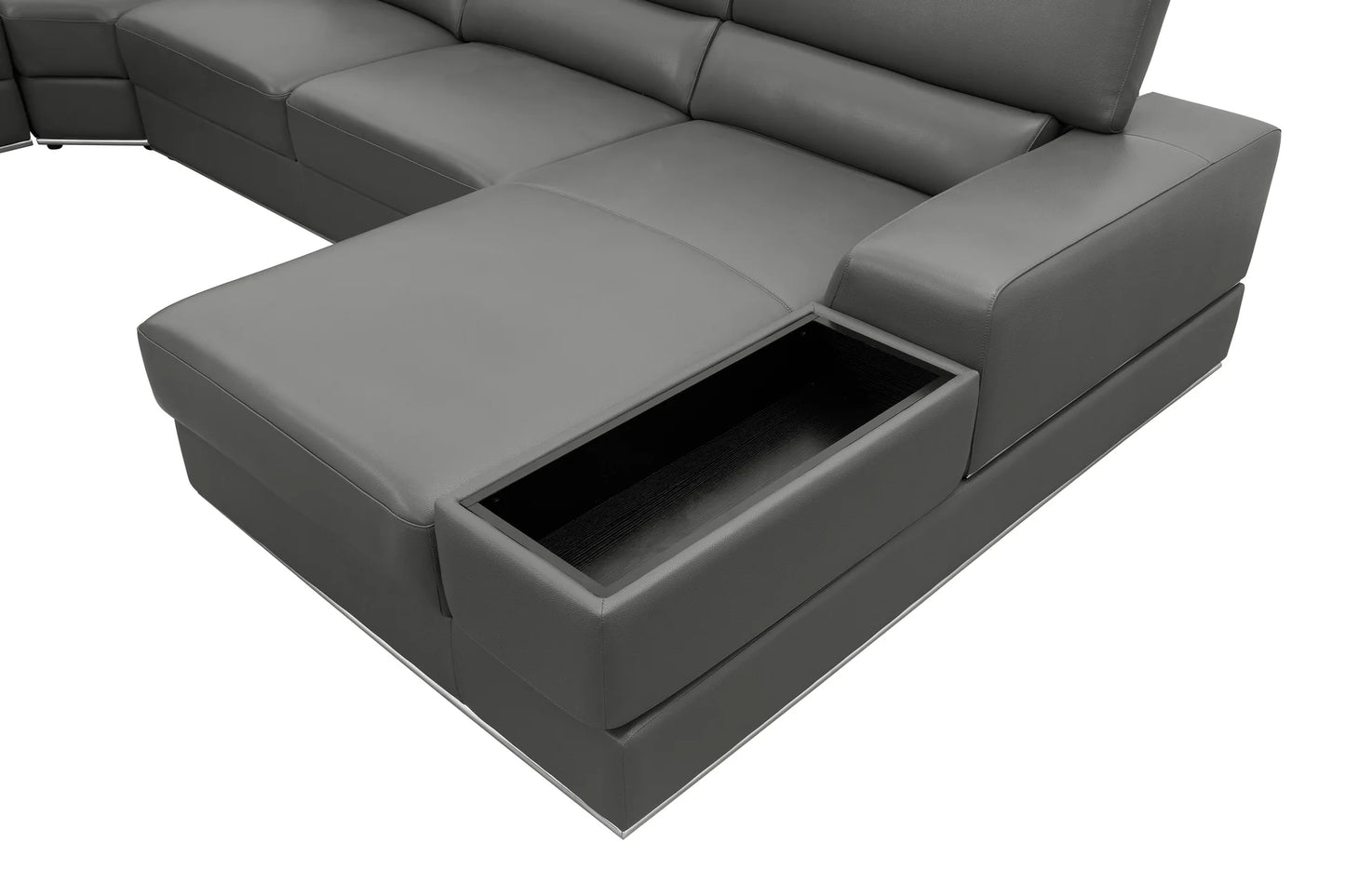 MI-5107 Nella 4pcs  Sectional Sofa Dark Grey