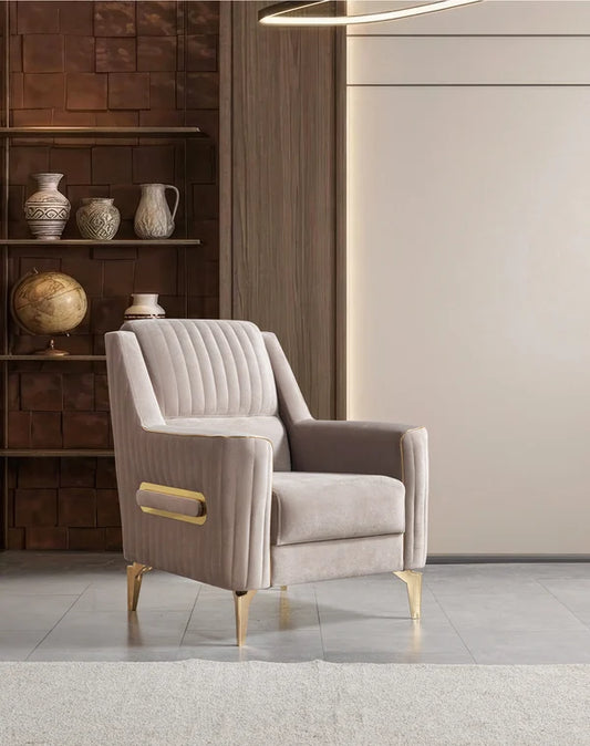 Sandra Coffee Velvet Chair