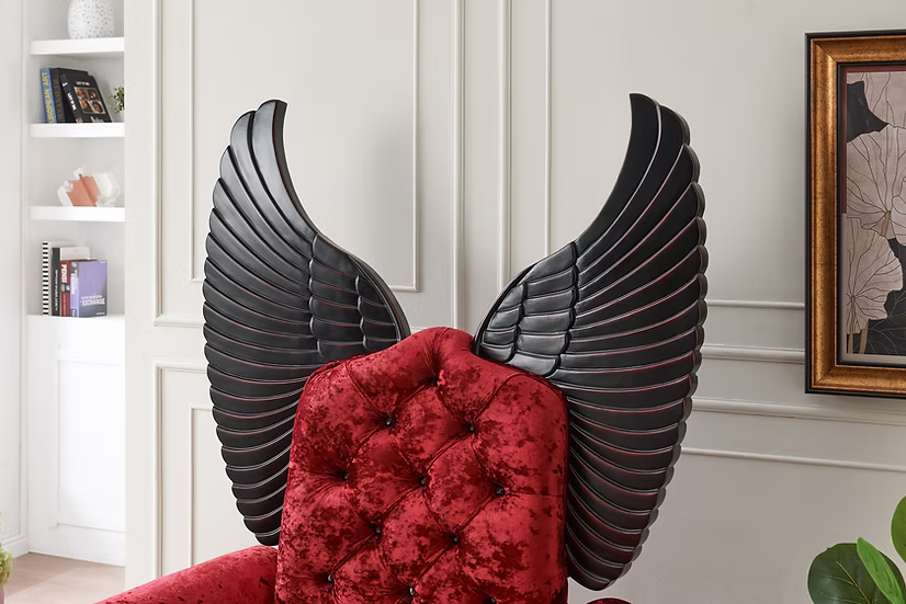 A-CH01 64 Tall Red Premium Fabric Chair