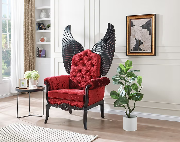 A-CH01 64 Tall Red Premium Fabric Chair