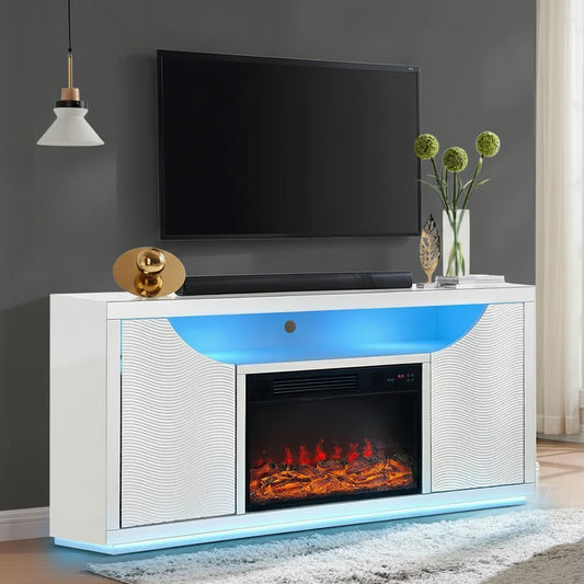 A-F07 Maya White Tv Stand