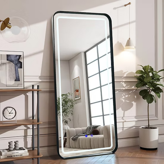 A-FM05 Modest Black LED Mirror