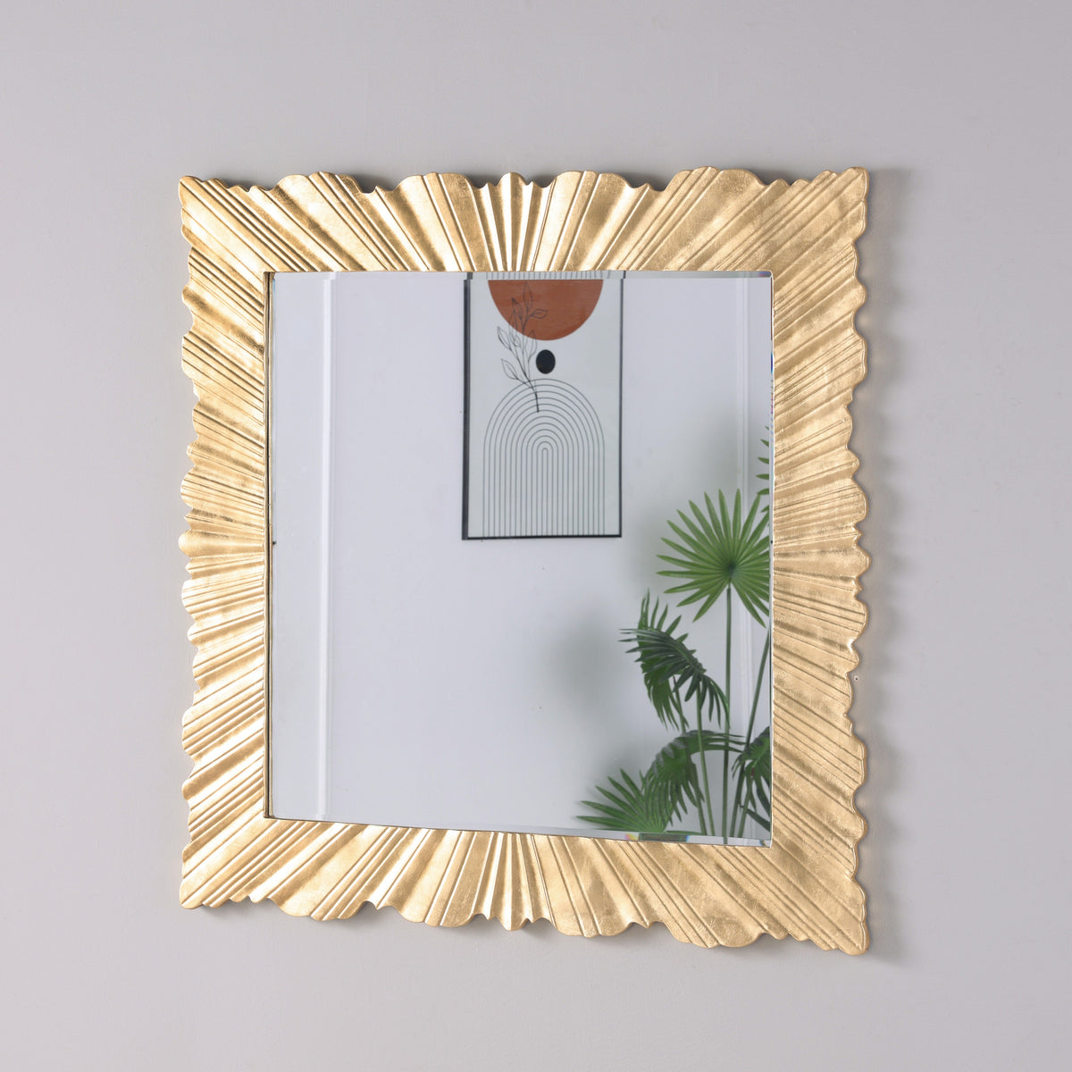 A-M09 Helios Gold Leaf Mirror