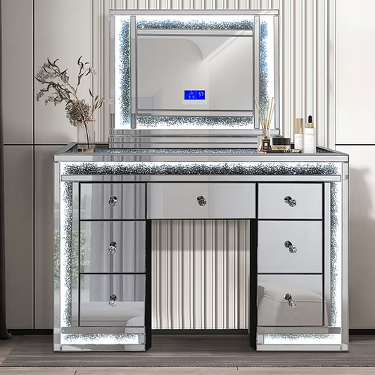 A-VM01 Amore Gray Vanity and Mirror