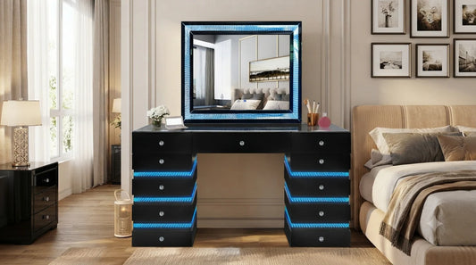 A-VM09 Lily Black Vanity