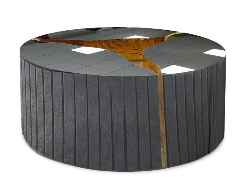 A613 Gray Smoke Glass Coffee Table