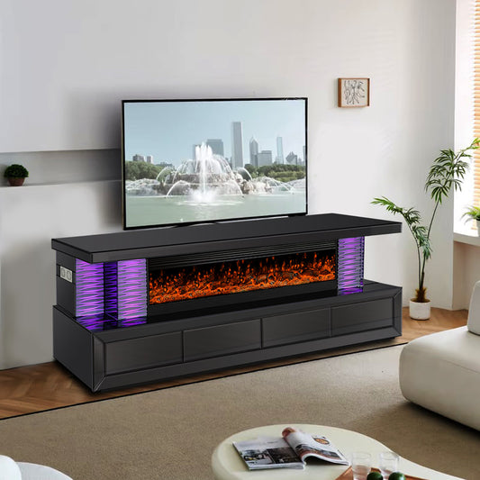 A98 TV Stand with Fireplace