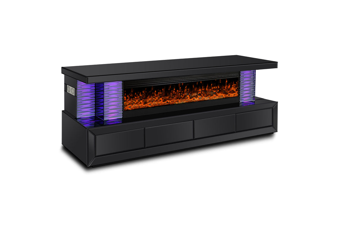 A98 TV Stand with Fireplace