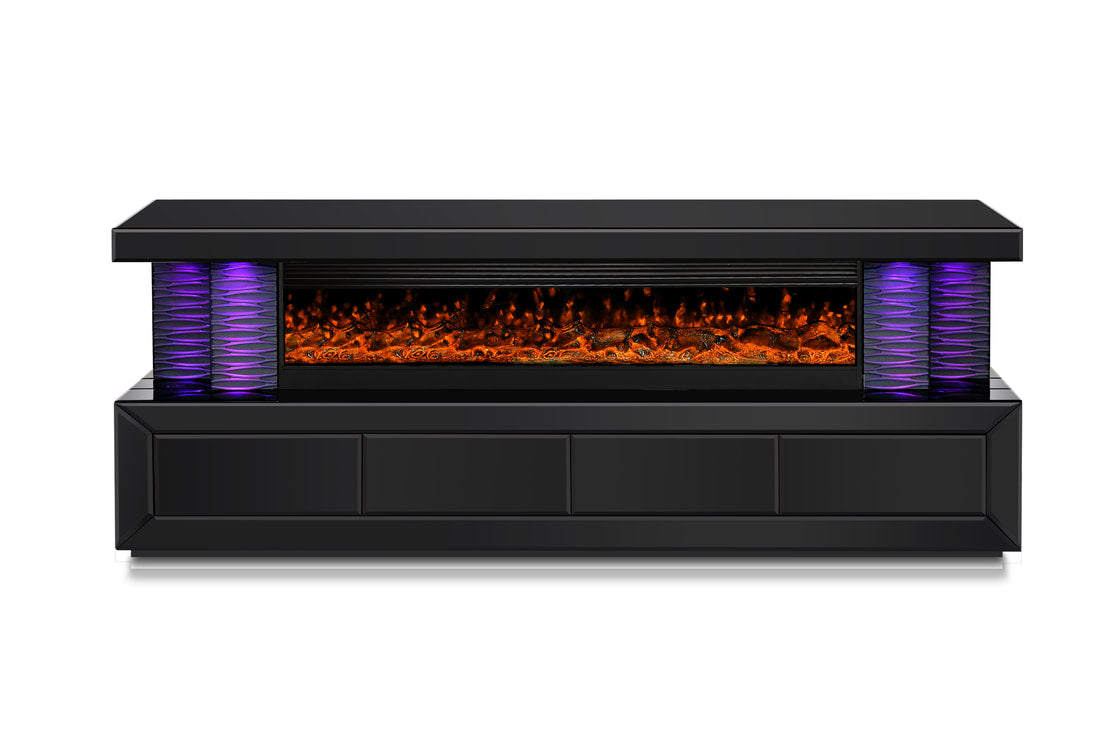 A98 TV Stand with Fireplace