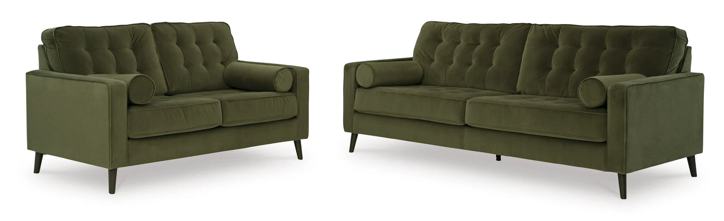 AS26404 Reveon Lakes Olive Sofa & Loveseat