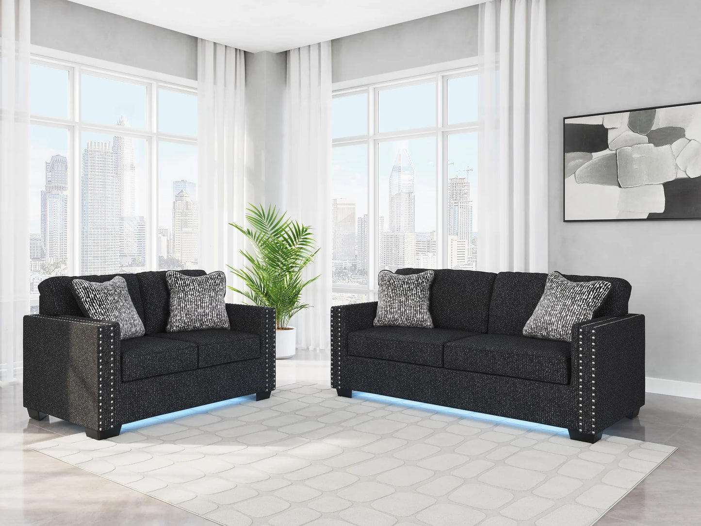 AS28904 Jasmine Peaks Sofa & Loveseat