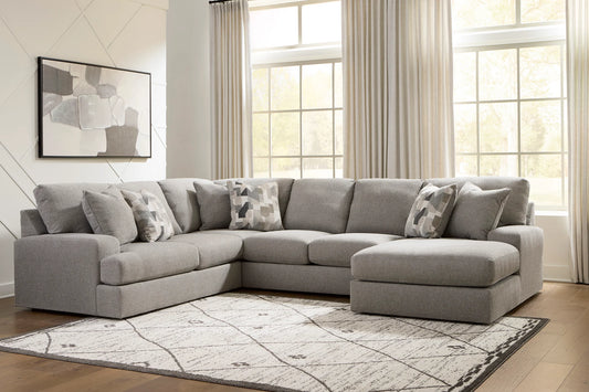 3pcs AS84704 Lindon Smoke Sectional
