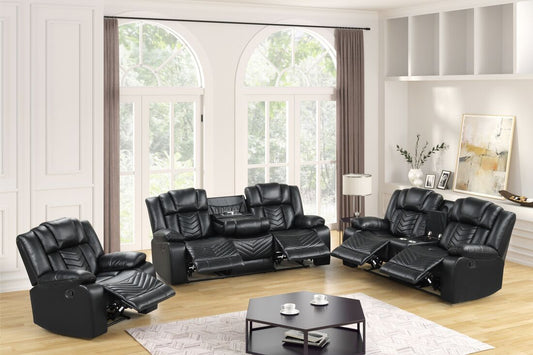 Ace Black  3PC Reclining Set