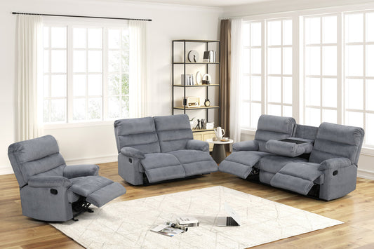 Albert11 3PC Gray Fabric Reclining Set