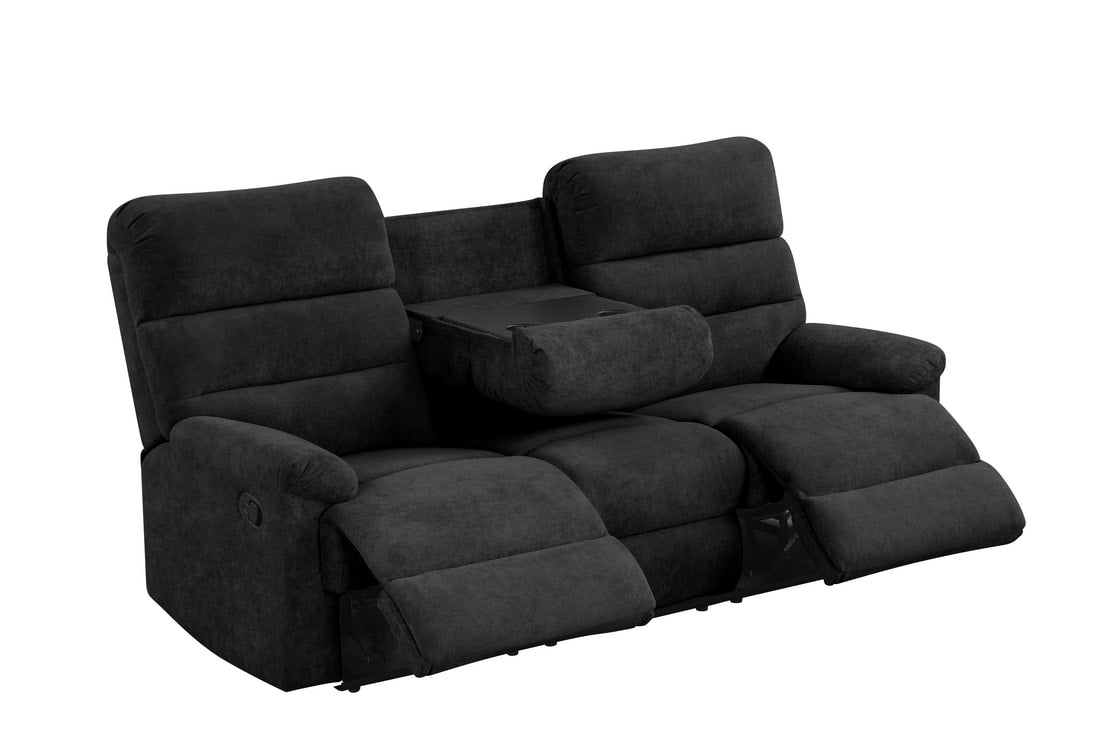 Albert20  3PC Black Performance Fabric Reclining Set