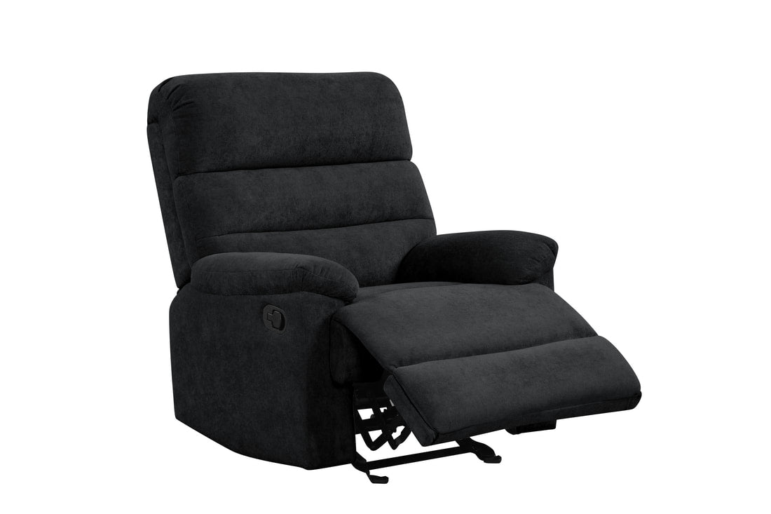 Albert20  3PC Black Performance Fabric Reclining Set