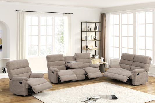 Albert21  3PC Brown Performance Fabric Reclining Set