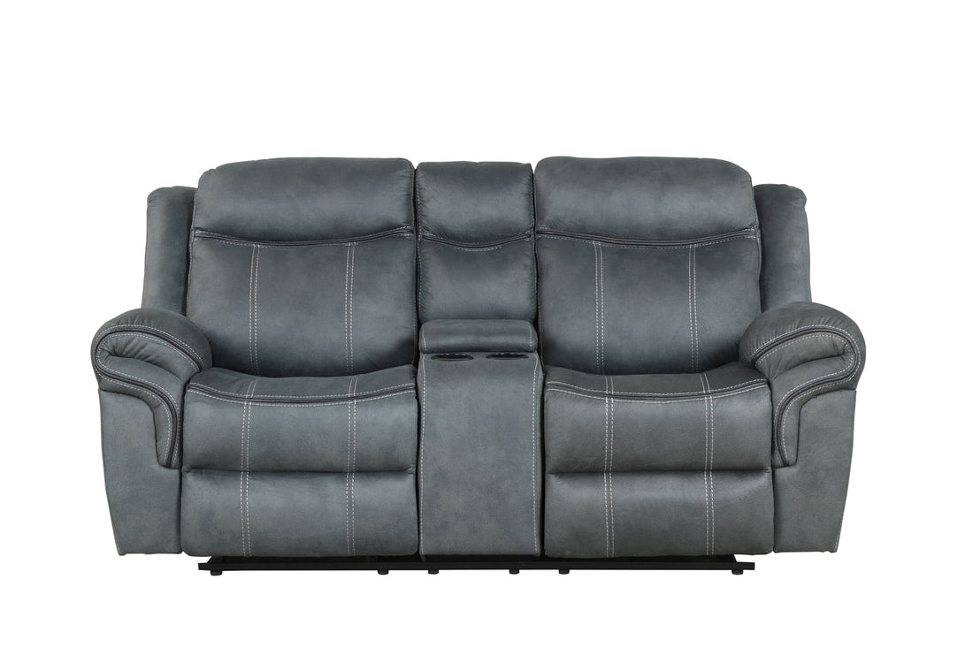 3pcs Andres Grey Fabric Reclining Sofa Set