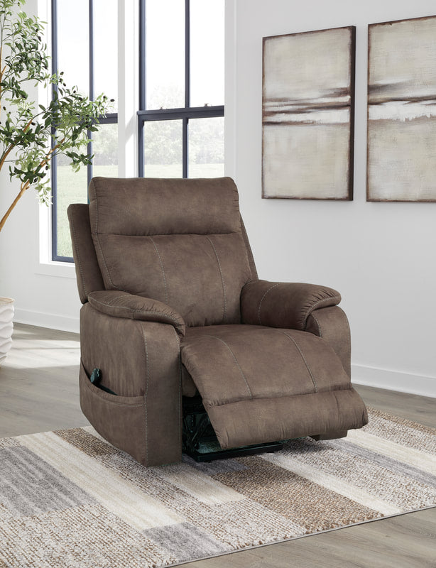 Ashley 1350412  Espresso  Power Lift Recliner (Heat/Massage)