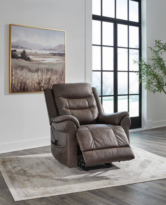 Ashley 1800412 Umber Power Lift Recliner (Heat/Massage)