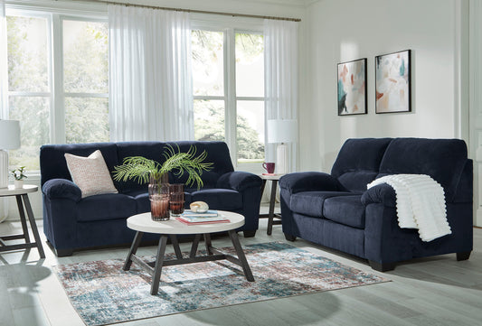 Ashley 242-05 Navy Sofa & Loveseat
