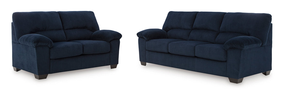 Ashley 242-05 Navy Sofa & Loveseat