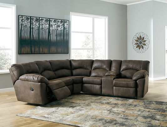 Ashley 27802 Tambo Brown Reclining Sectional