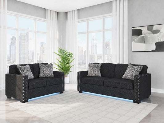 Ashley 289-04 Coal Sofa & Loveseat (LED Lights)
