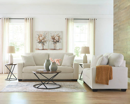 Ashley 320-06 Ivory Sofa & Loveseat Set