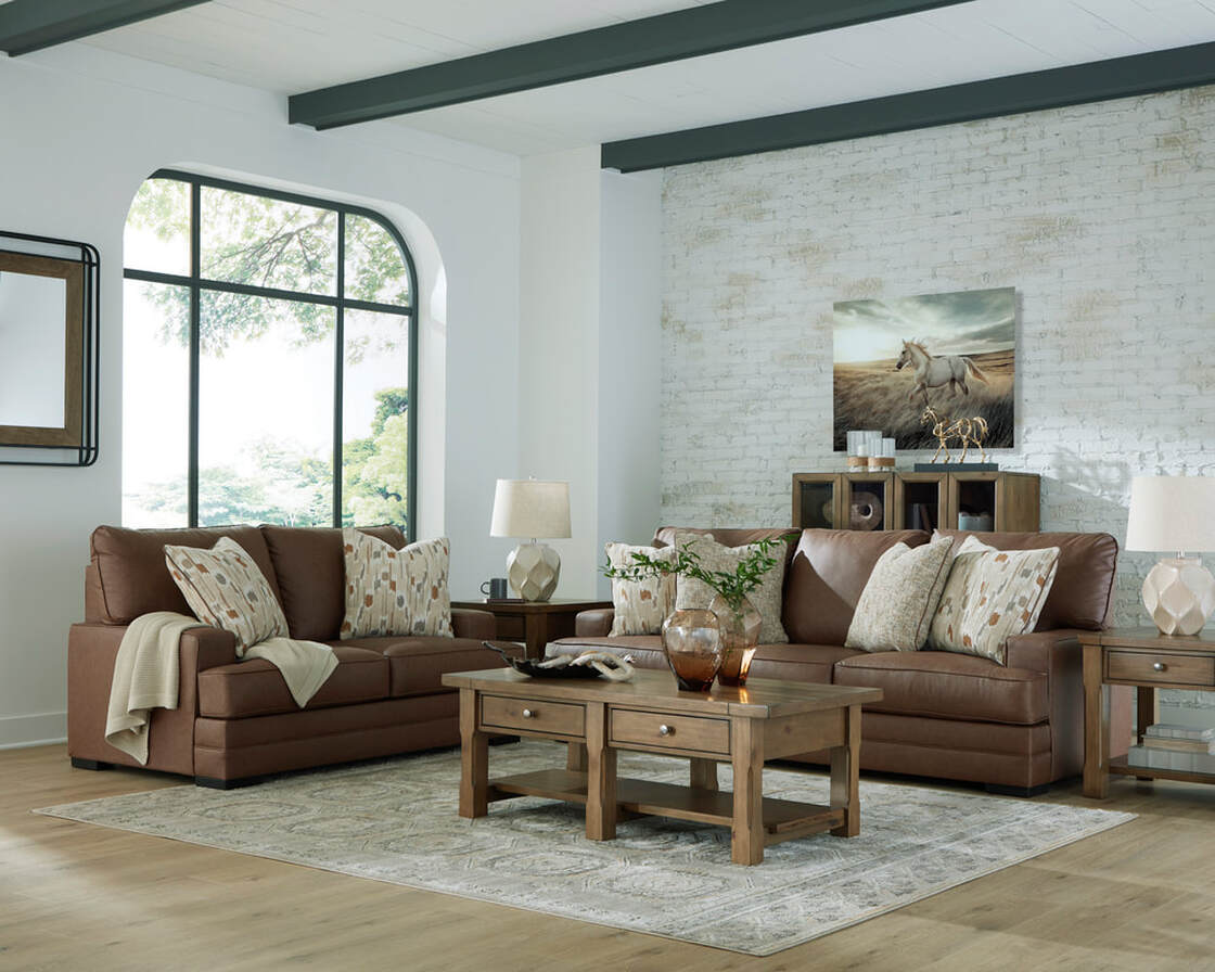 Ashley 749-09 Caramel Sofa & LoveSeat