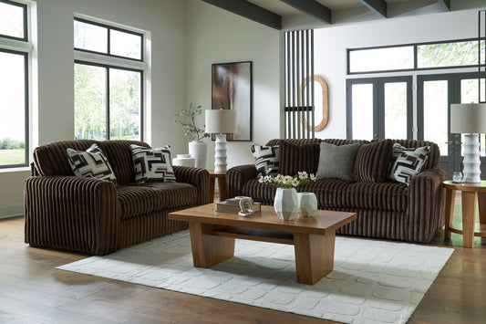 Ashley 981-04 Chocolate Sofa & Loveseat