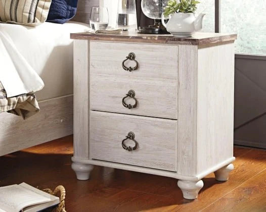 4pcs White Ashley B267 Willowton Bedroom Set