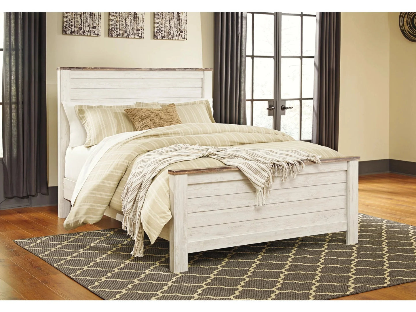 4pcs White Ashley B267 Willowton Bedroom Set