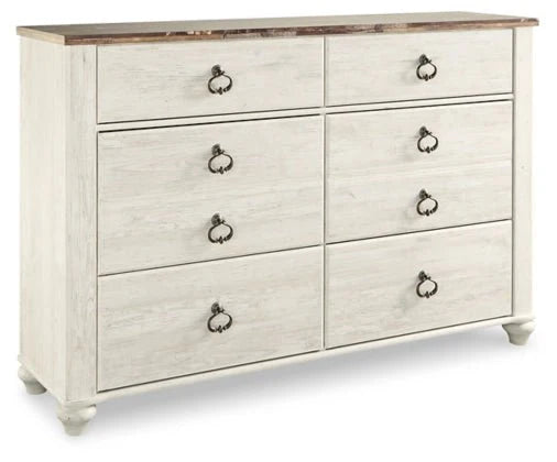 4pcs White Ashley B267 Willowton Bedroom Set