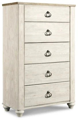 4pcs White Ashley B267 Willowton Bedroom Set