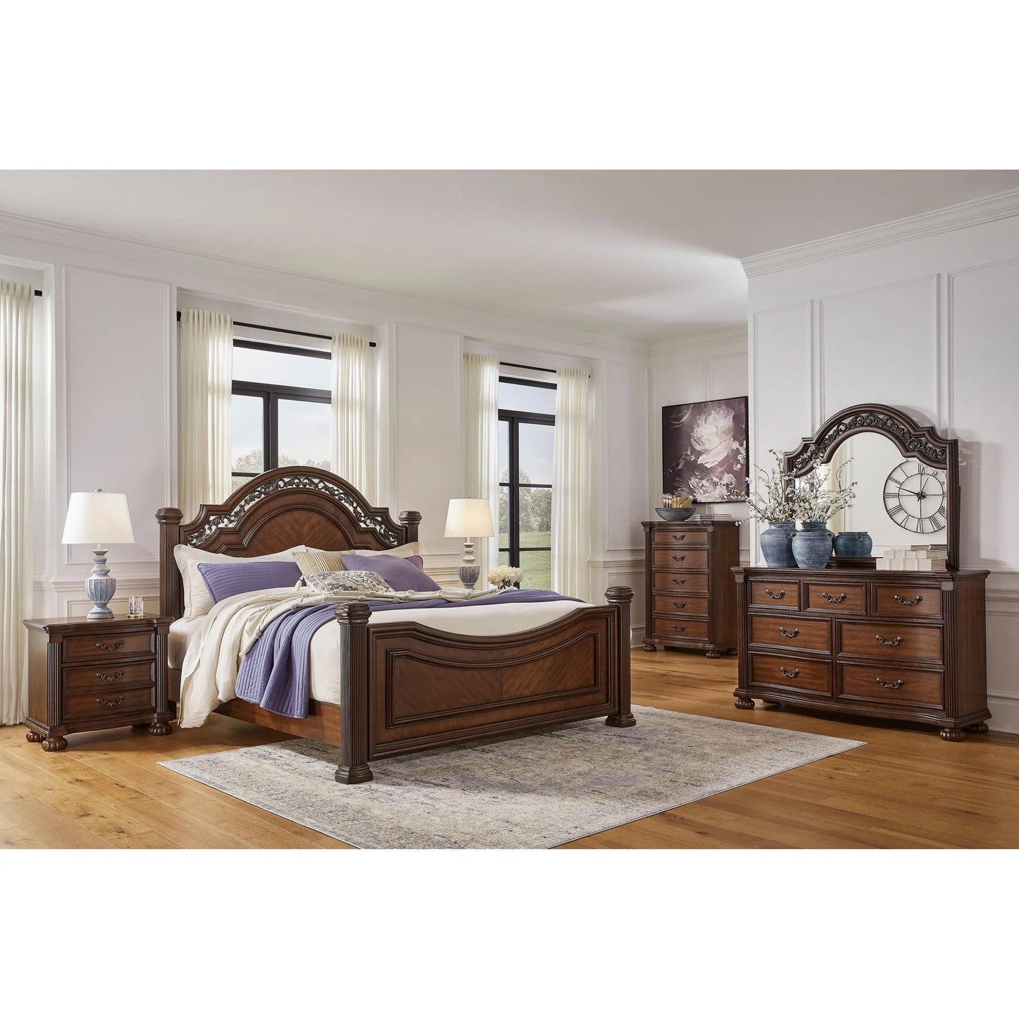 4pcs or 5pcs  Brown  Ashley B764 Lavinton Bedroom Set