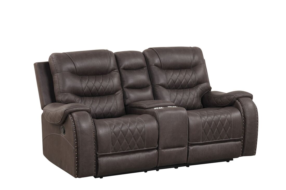 3pcs Ashley Chocolate Palomino Reclining Sofa Set