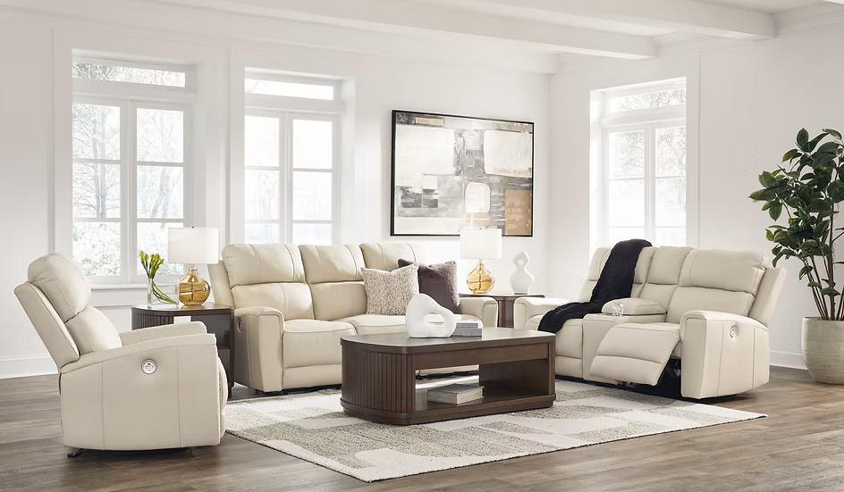 3pcs or 2pcs Ashley Dahlmoore U13200 Almond Reclining Sofa Set