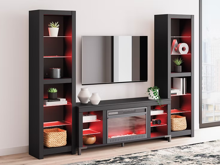 Ashley W2721 Cayberry Black TV Stand